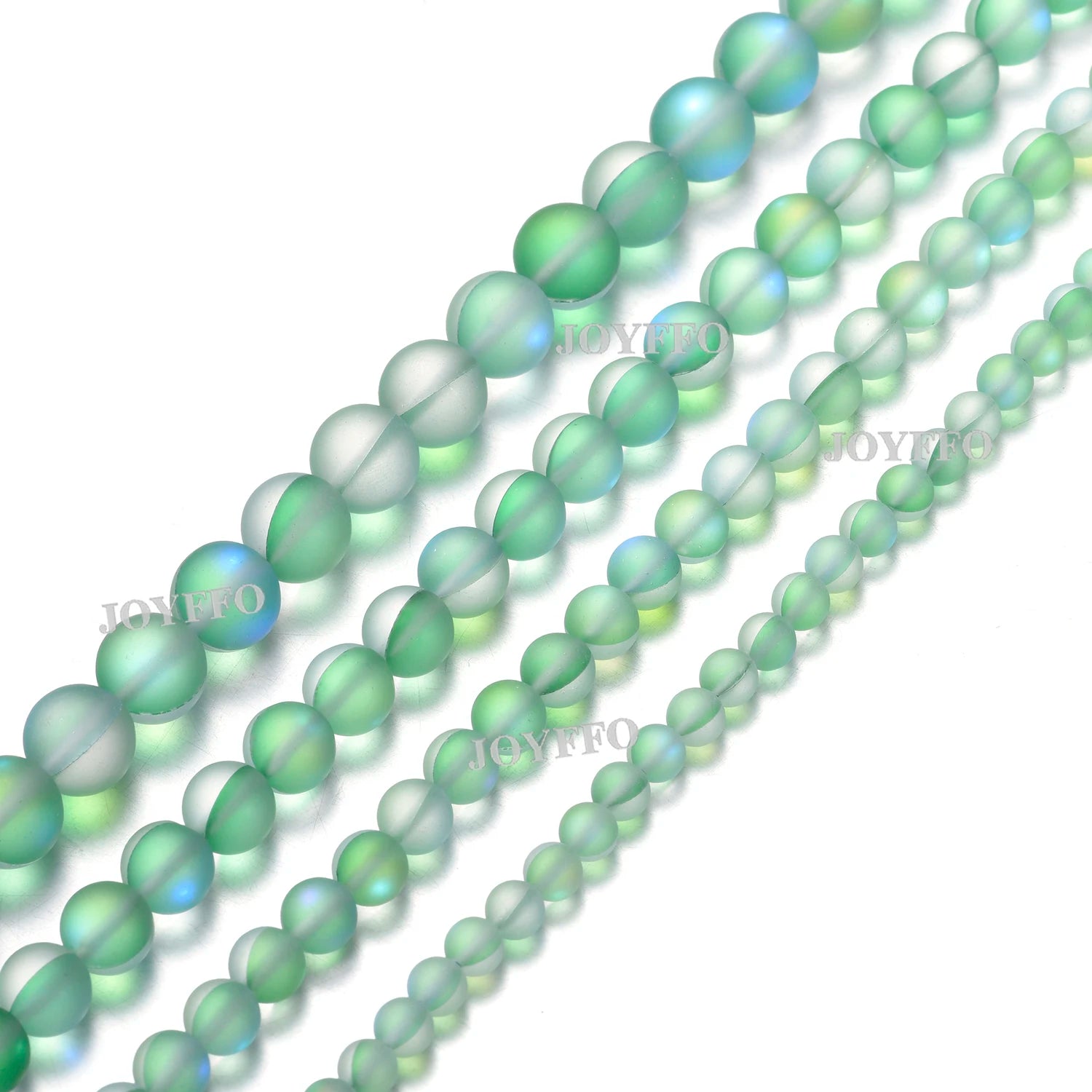 2020 Ebay Hot Rainbow Moon Stone w Flash Healing Energy Matte Gemstone Round Glass Beads for DIY Jewelry Making Supply Strands