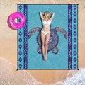 180*220cm Customized Field Camping Oversized Waterproof Durable Sand Beach Mat Lightweight Beach Blanket With Stake Pouch