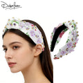 DREAM FASHION Custom Luxury Headband Hand-Embellished with Padded Crystal Rhinestones Women Hair Accessories