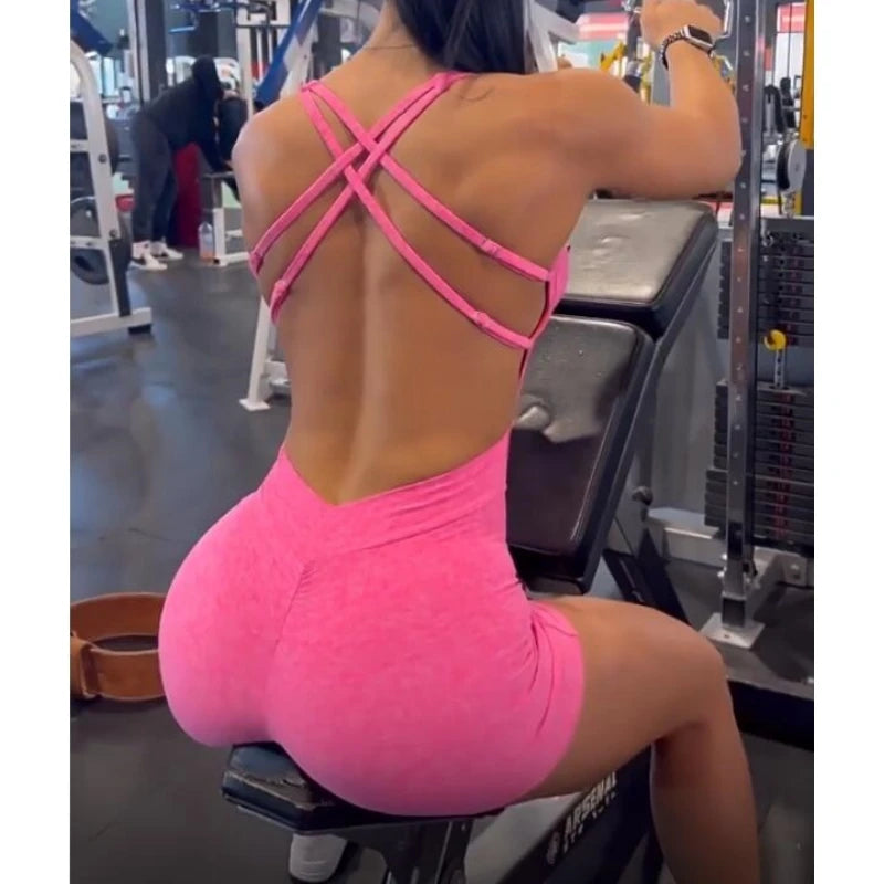 Hollow Out Yoga Wear One Piece Jumpsuit Rompers Women Jumpsuit One Piece Figures Fitness Yoga Wear Women's Clothing