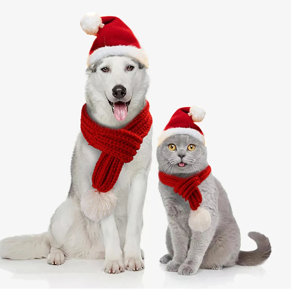 Fashion Hot Sale Style Puppy Dogs Cats Scarves Christmas Pet Products Supplies Winter Warm Knitting Pet Dog Scarf