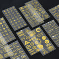 Retro Colorful PET Hot Stamping Stickers English Blessing Phrases Personalized DIY Hand Account Decoration Stickers 2 Sheets
