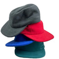 Winter Warm Fleece 5 Panel Baseball Cap Unisex Soft Polar Fleece Flat Brim Hat for Outdoor Hiking Ski Custom Logo