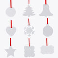 Aluminum Metal Christmas Tree Ornaments Double Sided Blank Sublimation Christmas Hanging Ornaments