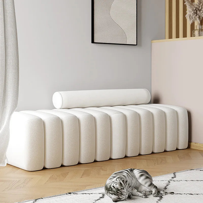 Home Entrance Porch Living Room Furniture Stool Ottoman White Sofa Sofa Sets HZD2 OEM Factory Modern Bench