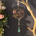 Boho Style Handcrafted Crystal Sun Catcher & Wind Chime Gemstone Hanging Ornament for Bedroom & Meditation Spaces