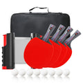Boli Professional Wood Table Tennis Racket Set Including 8 Balls & Portable Net