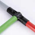 Hj-4 Lean Pipe Cross Connector Double Port Metal Joint and Fitting Clamp for Rack System Sheet Metal Joint in 2.3mm Thickness