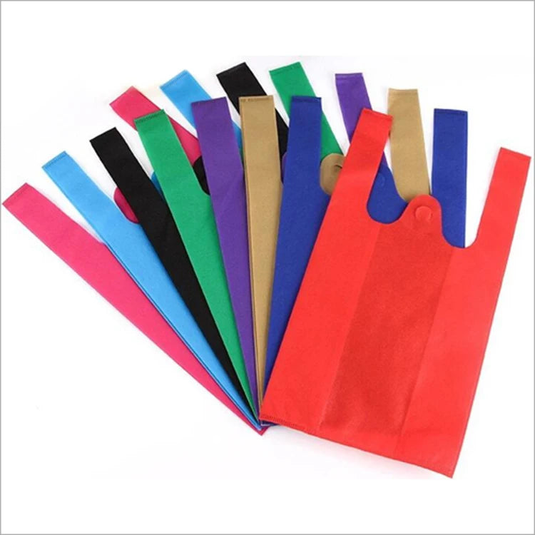 Custom logo Non Woven t Shirt Bag Non-woven Vest Bag