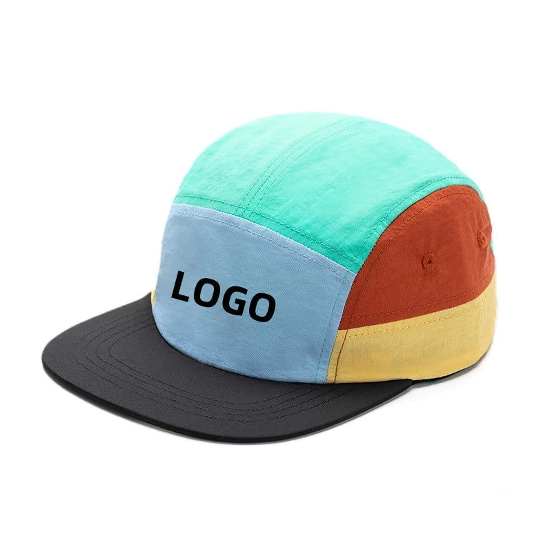 Custom Logo Outdoor 5 Panel Sports Cap Baseball Hat Quick Dry Summer Spring Hat Mountaineering Hiking Color 100% Polyester