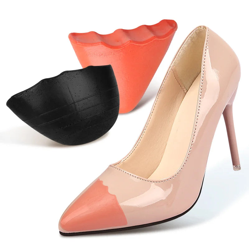 PU Thickened Soft Toe Plug for Men and Women Wear-Resistant Half Size Insole for High Heels Adjustable Size Insole Caps