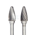 Type F Arc Round Nose Tungsten Carbide Rotary File Burr with Single Double Cut Tooth 2.35 3 6mm Shank Grinding Bits Tools