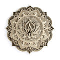 Factory Direct Sales Hot 12 Inch 3d Wooden Product Design Wall Decoration Hanging Mandela Style Home Decor