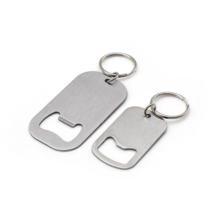 Wholesale Stainless Steel Metal Custom Logo Key Chain Openers Keychain Beer Bottle Opener