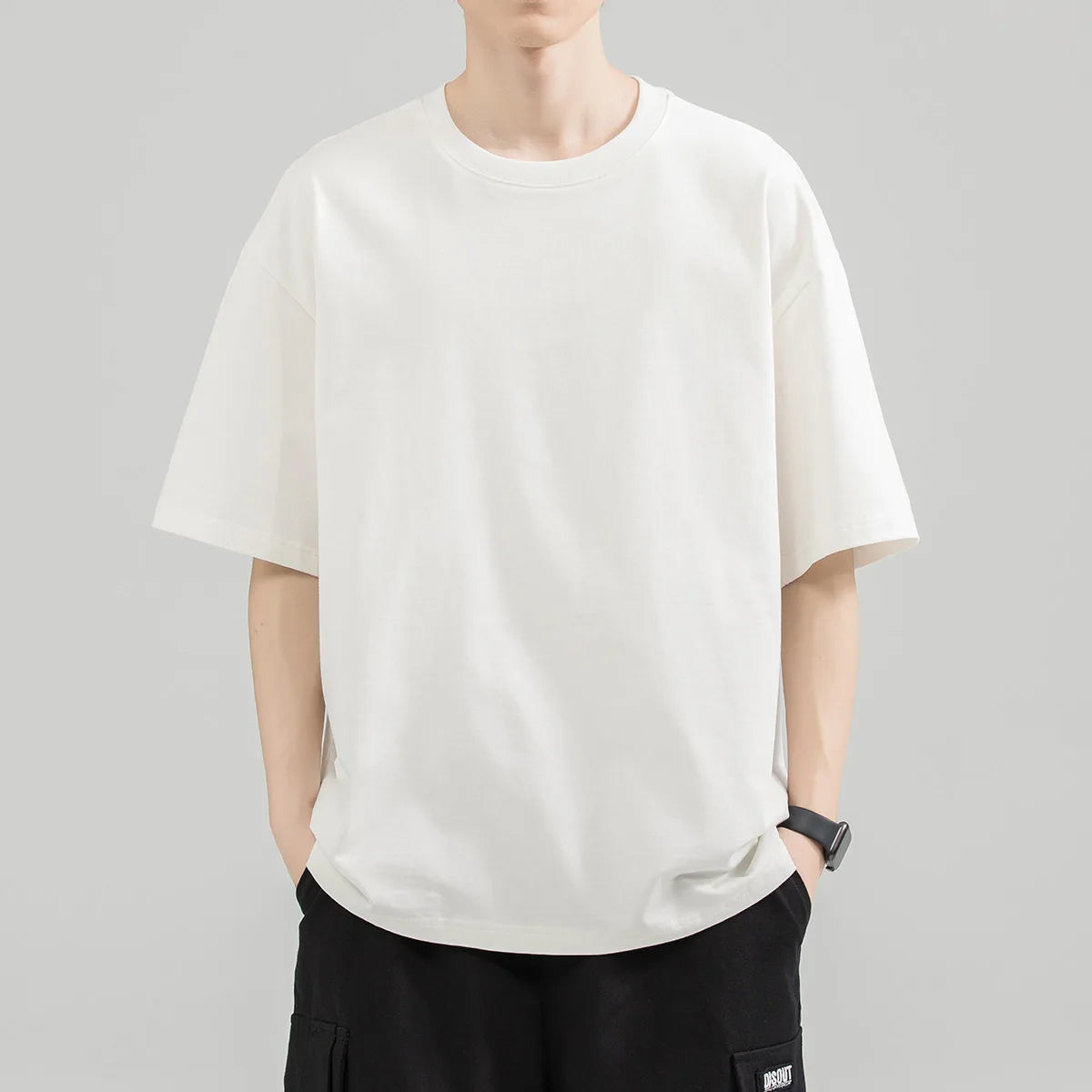 ET-102  New Arrival Drop Shoulder Men Graphic Printed t Shirts 250 Gram Cotton Plain Oversized t Shirt