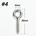 304 Stainless Steel Self-Tapping Ring Eye Bolts Hook Screw in Eye Screws #4