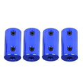 D14L25 Aluminum Alloy Coupling with 3D Printed Bore Blue Flexible Shaft Coupler Screw Part for Stepper Motor CNC Machined