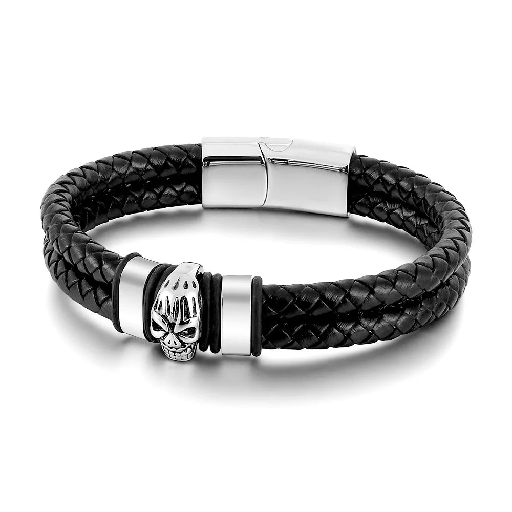 bracelet homme New stainless steel skull jewelry men's niche high vintage bracelets and bangles fashion jewelry