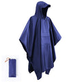 Mingchan Waterproof Rain Poncho Lightweight Reusable Hiking Hooded Coat Jacket for Outdoor Activities