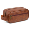 Logo Design Stylish Quality Vegan PU Male Zipper Travel Toiletry Portable Multifunction Cosmetic Makeup Bag
