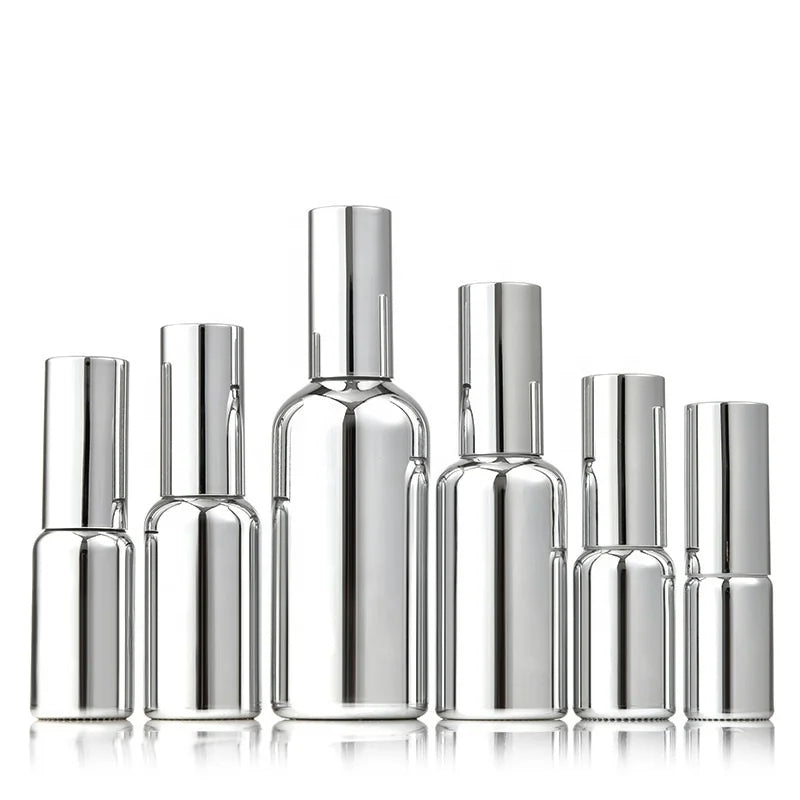 Glass Spray Bottle Cosmetic Bottle Set Cosmetic Lotion Packaging Bottle Custom logo Glass Bottle with Spray Pump Cap