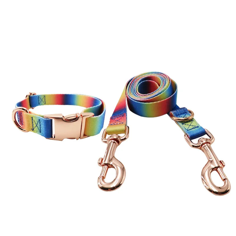 2024 Manufacturers OEM High Quality Polyester Personalized Custom Sublimation Dog Pet Leashes Pet Collars Leashes
