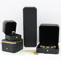 Custom Pu Leather Jewelry Box With Logo Gift Wedding Ring Earrings Studs Jewelry Packaging Box Necklace Bracelet Pendant