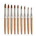 Personalized Logo Free Rose Gold Brush Pure Kolinsky Acrylic Nail Art Brush