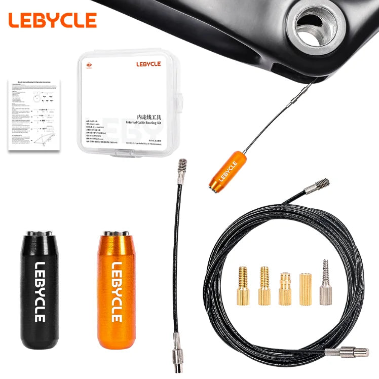 LEBYCLE Bike Internal Cable Routing Tool Bicycle Frame Brake Shift Wire Hydraulic Brake Hose Wiring Guide Cycling Repair Kit