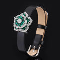 Luxurious and Shiny Flower Zircon Bracelet Ring Gemstone Jewelry for Women