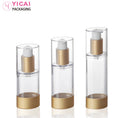 Guangzhou Exporter Empty Luxury Cream Transparent 25ml 30ml 40ml AS Airless Pump Bottle  for Cosmetic