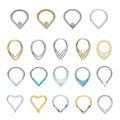 ASTM F136 Titanium Heart Shape CZ Opal Inlay Septum Hoop Nose Ring Cartilage Tragus Helix Segment Earrings Body Piercing Jewelry