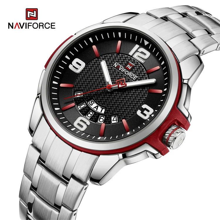 NAVIFORCE 9215S SBR OEM Custom logo Design Quartz Watches Made in Japan Movement Luxury Classic Style Stainless Steel Wristwatch