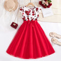 Stock Clothes Wholesale 6 8 10 12 Years Old Tulle Frocks Teenage Girls Clothing Teen Children's Dresses Summer Floral Kids Dress