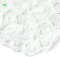 Artificial Stemless Roses White Flowers for Decorations Crafts Wedding Receptions Bridal Shower Faux Bouquets Spring Decor