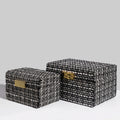Merlin Living Simple Style Fabric Decorative Box Luxury Jewelry Box Decorative Home Accessories for Home Decor