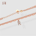 Best Selling Custom 18k Solid Gold  Letter R Bracelet Real Gold Jewelry 18k with Certificate for Party