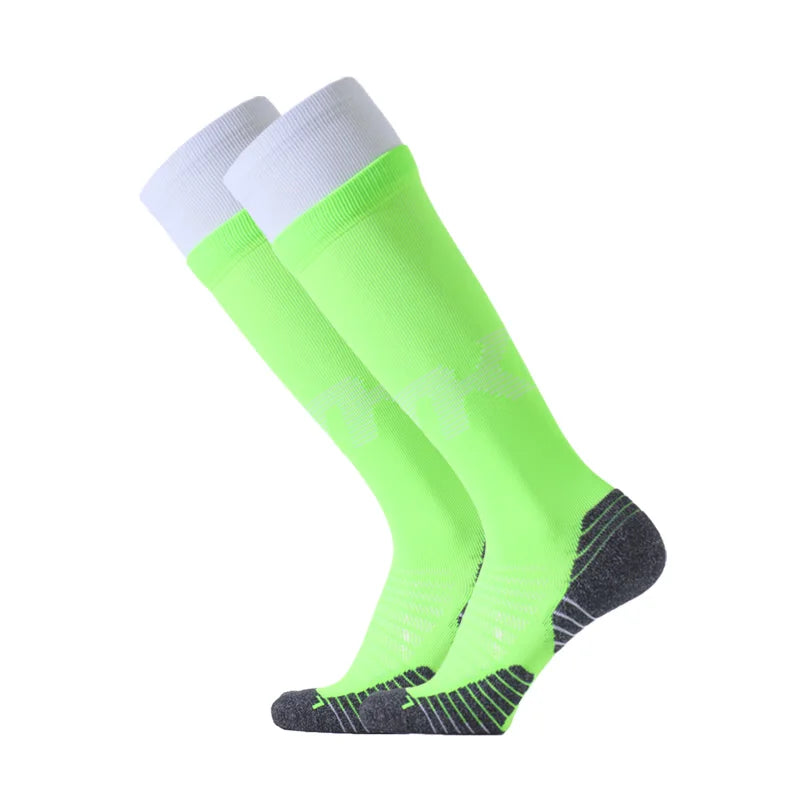 HAK Autumn Knee-High Fitness Socks with Cuff & Bottom Logo Quick Dry & Anti-Bacterial for Running Yoga & Badminton