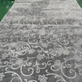 Flower Design Anti slip Living Room Large Size Fluffy Raschel Embossed Rug 400cm Width Roll