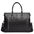 HUMERPAUL Genuine Leather Men Briefcase Business Office Laptop Handbag High Quality Crocodile Shoulder Crossbody Bag for Travel