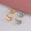 INS High-End Concave and Convex Stud Earrings for Women Versatile Geometric Design Cute Style Brass Jewelry for Anniversary