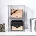 Hot-selling Transparent Lady's Bag Organizer Stacking Custom Logo Collection Display Shelf Bag Organizer Box