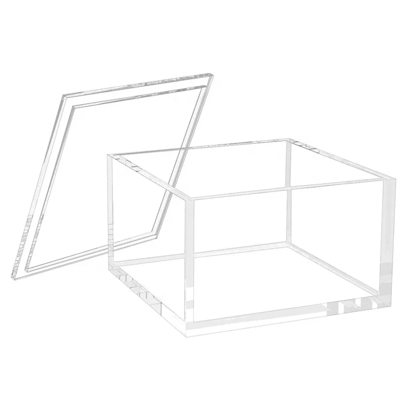 Clear Mini Acrylic Candy Display Storage Case Acrylic Square Box With Lid