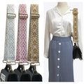Meetee B-J245 5cm New Color Ethnic Style Jacquard Lightening Thickening Crossbody Wide Shoulder Strap