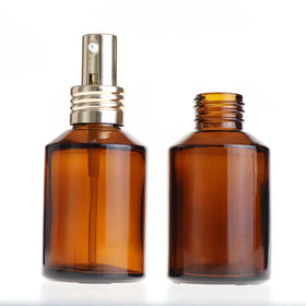 Wholesale Skincare Cosmetic Packaging 30ml 60ml 120ml Amber Brown Essential Oil Serum Lotion Pump Bottle