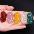 Natural Green Chalcedony Pendant Pixiu Ancient Chinese Myths Legends Mythical Animals Flower Agate Amulet Reiki Healing Pendant