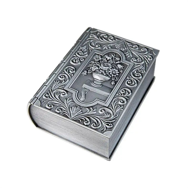 Metal European Creative Retro Personalized Book Shape Storage Box High-Grade Exquisite Scripture Household Desktop Jewelry Box