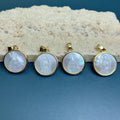 17mm Round Guadalupe Virgin Pendants PVD 18K Gold Plated Sea Shell Charms for Jewelry Making