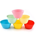 Reusable 7cm Silicone Muffin Cups Non-Stick Baking Molds Paper Fashionable Kitchen & Tabletop Oven Tools with Opp Bag