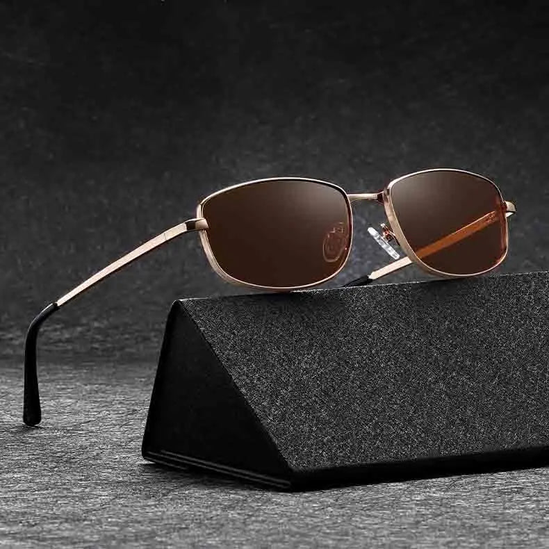 Custom Uv Sunglasses for Men Small Metal Frame Polarized Sunglasses 2026 Retro Outdoors Sunglasses Square Glasses